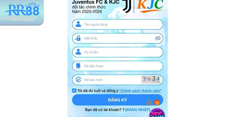 Các bước đăng ký tài khoản RR 88 trên mobile